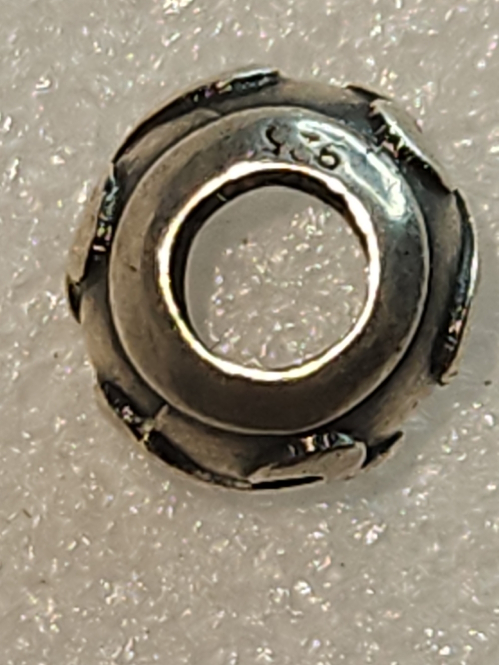 925 Sterling Silver Italy Michael Anthony Signed Heart Scrolls Round Bead Charm - Picture 3 of 5